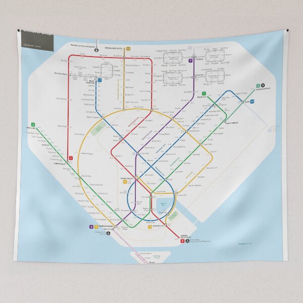 Item preview, Singapore Metro Map designed and sold by Jug Cerovic.