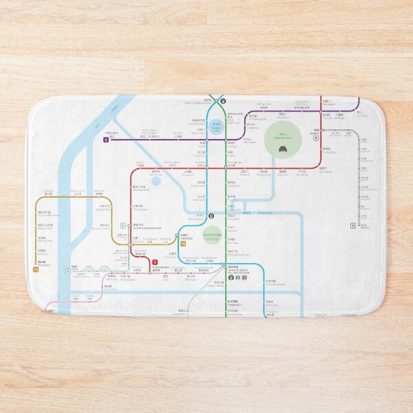 Item preview, Nanjing Metro Map designed and sold by Jug Cerovic.