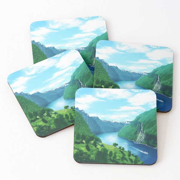 Item preview, Geirangerfjord natural Painting  designed and sold by feether-store.