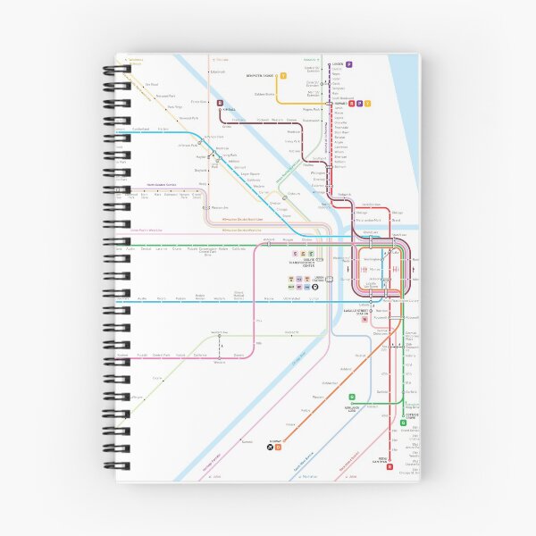 Item preview, Chicago Subway Map designed and sold by Jug Cerovic.