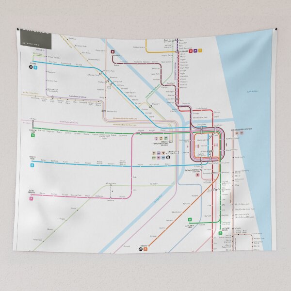 Item preview, Chicago Subway Map designed and sold by Jug Cerovic.