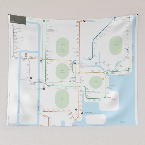 Item preview, Busan Metro Map designed and sold by Jug Cerovic.