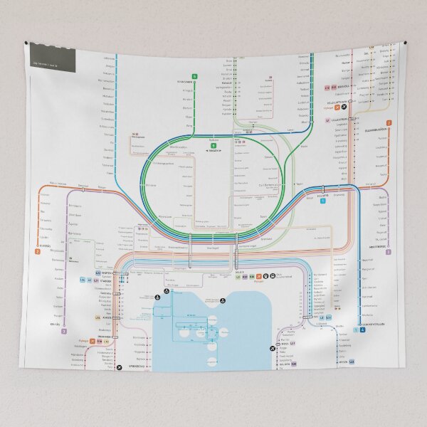 Item preview, Oslo Metro Map designed and sold by Jug Cerovic.