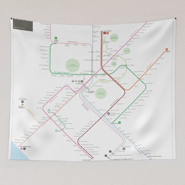 Item preview, Kuala Lumpur Metro Map designed and sold by Jug Cerovic.
