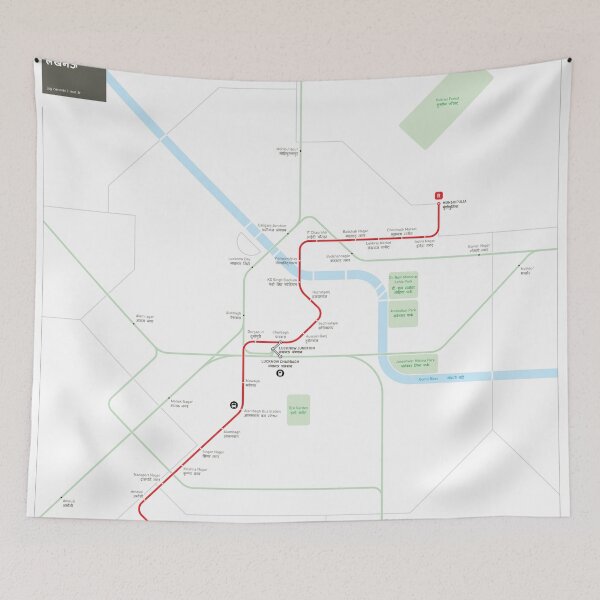 Item preview, Lucknow Metro Map designed and sold by Jug Cerovic.
