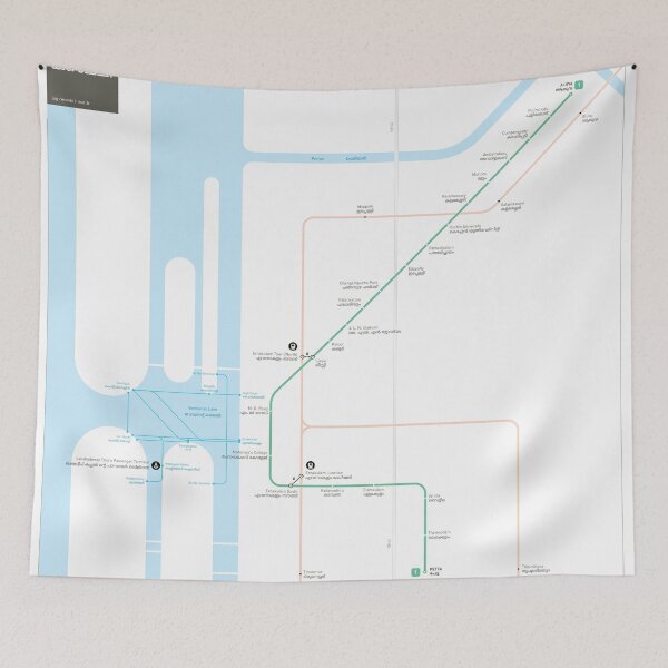 Item preview, Kochi Metro Map designed and sold by Jug Cerovic.
