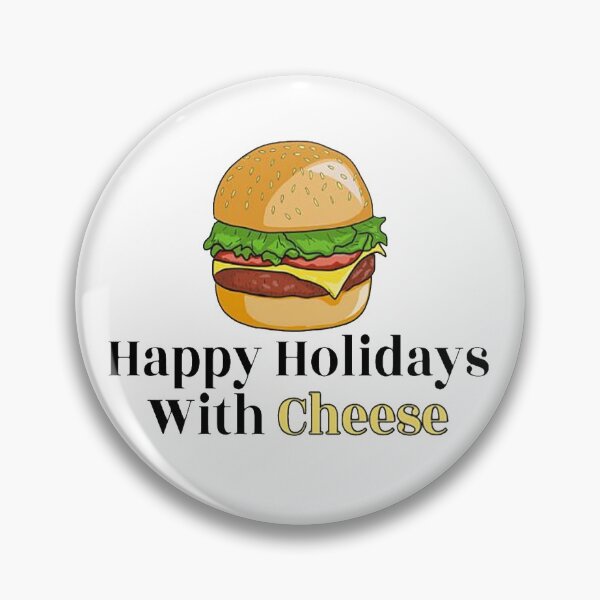 Item preview, Happy Holidays With Cheese burger designed and sold by NancyArtDesigns.