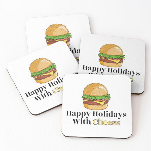 Item preview, Happy Holidays With Cheese burger designed and sold by NancyArtDesigns.