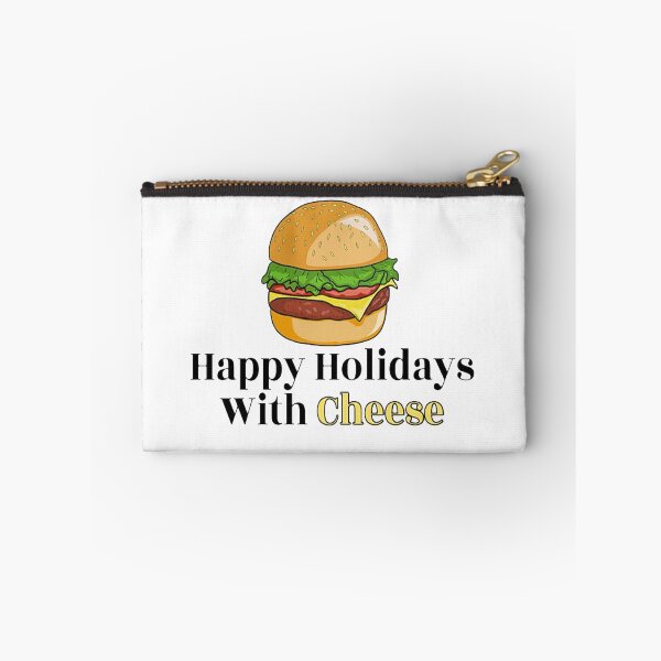 Item preview, Happy Holidays With Cheese burger designed and sold by NancyArtDesigns.