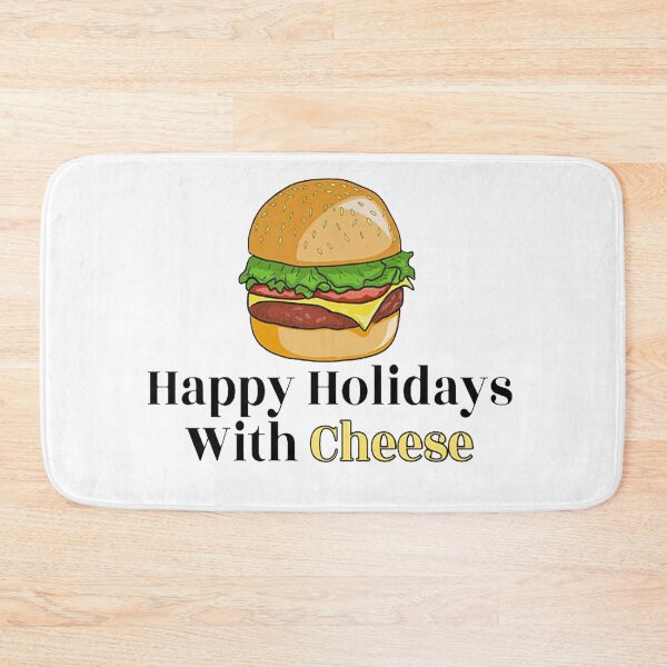 Item preview, Happy Holidays With Cheese burger designed and sold by NancyArtDesigns.