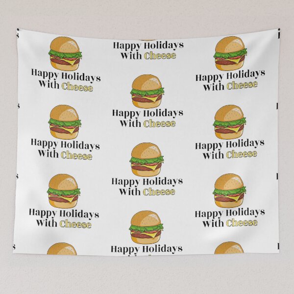 Item preview, Happy Holidays With Cheese burger designed and sold by NancyArtDesigns.