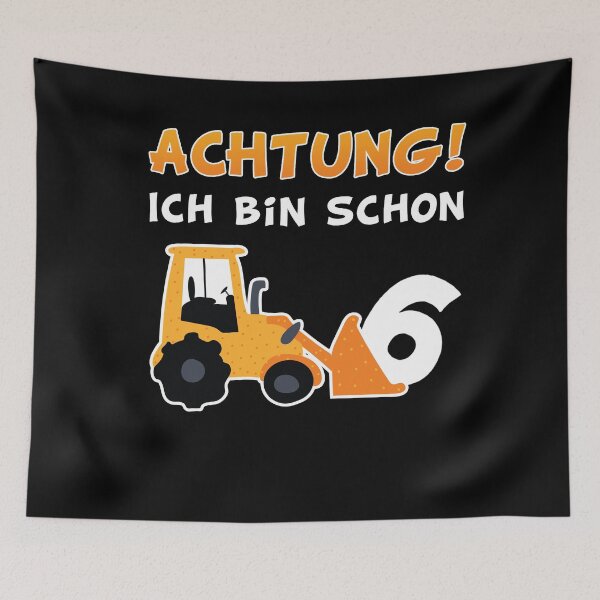 Item preview, Bagger Junge Kinder 6 Geburtstag 6 Jahre designed and sold by JonasDesign.