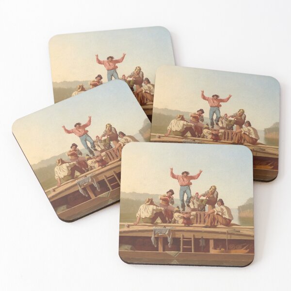 Item preview, George Caleb Bingham - The Jolly Flatboatmen (1846) designed and sold by HistoryRestored.
