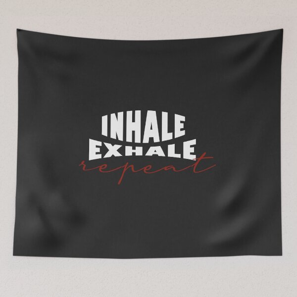 Item preview, Inhale Exhale Repeat Typography Graphic Design designed and sold by Artysneak.