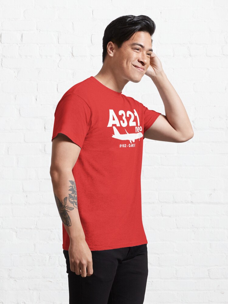 Alternate view of A321neo 9162 G-NEOX (White Print) Classic T-Shirt