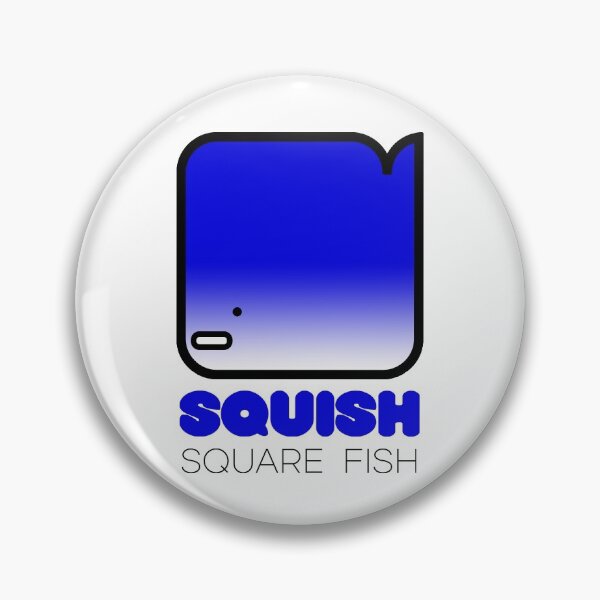 Item preview, Fun Fish Squish Square Fish Blue designed and sold by Quooki.