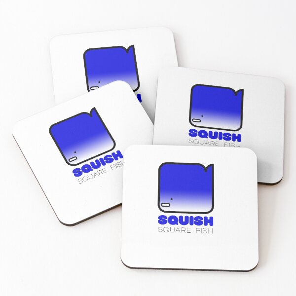 Item preview, Fun Fish Squish Square Fish Blue designed and sold by Quooki.