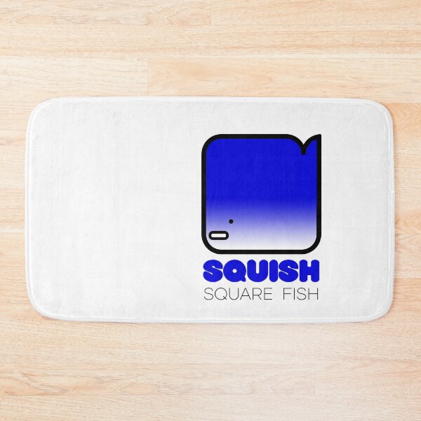 Item preview, Fun Fish Squish Square Fish Blue designed and sold by Quooki.