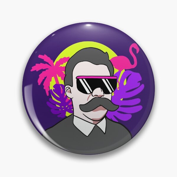 Item preview, Nietzsche 80s Vaporwave Portrait designed and sold by isstgeschichte.