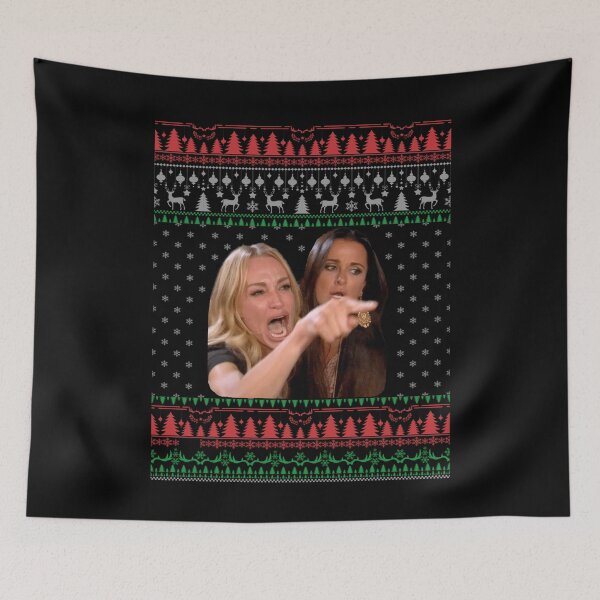 Item preview, CAT MEME Women Yelling and Pointing at Cat Ugly Sweater Design Christmas Best Gift designed and sold by HotTopics.