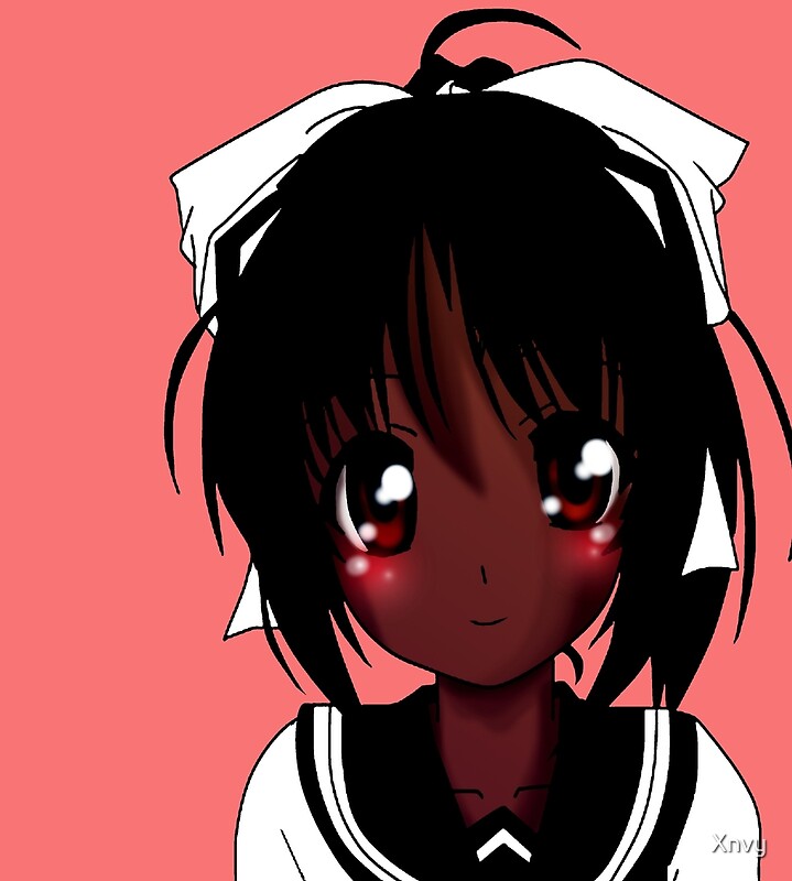 "Blushing Anime Girl" by Xnvy Redbubble