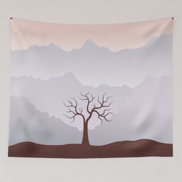 Item preview, Pastel Mountains Landscape Illustration designed and sold by SoloTravelerSt.