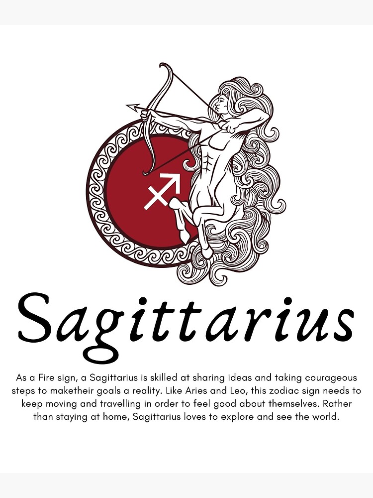 Sagittarius Zodiac Characteristics Poster