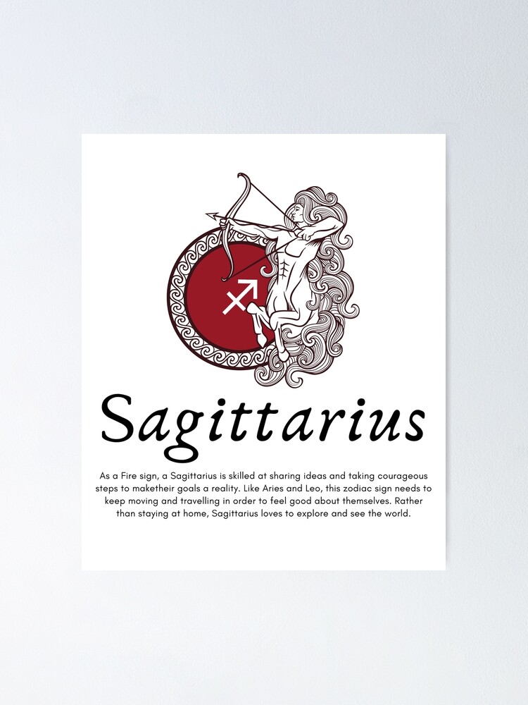 Sagittarius Zodiac Characteristics Poster