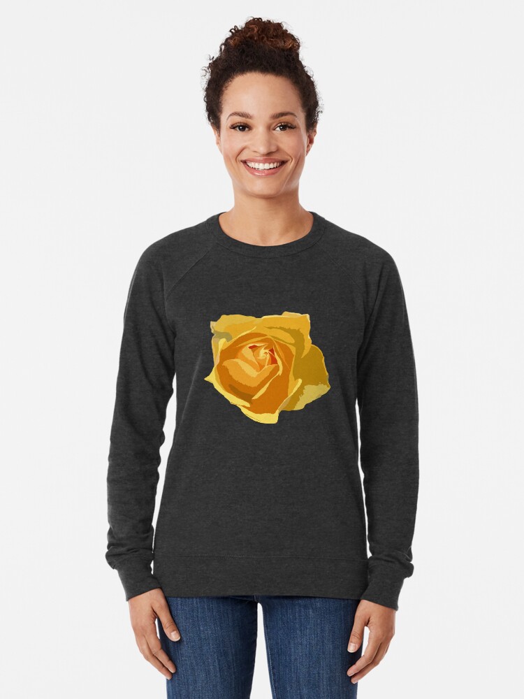 Yellow new arrivals rose sweatshirt