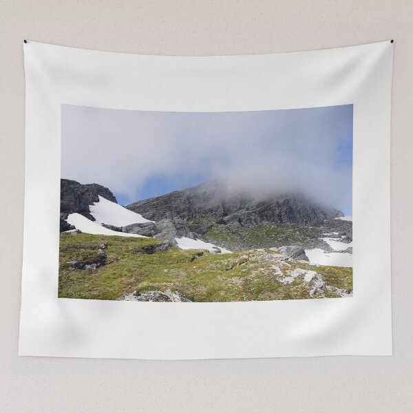 Item preview, Low Cloud over a Rocky Peak in the Mountains of Norway designed and sold by AWomanAfoot.