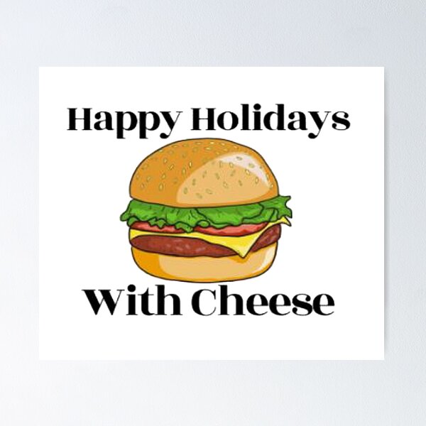 Item preview, Happy Holidays With Cheese designed and sold by NancyArtDesigns.