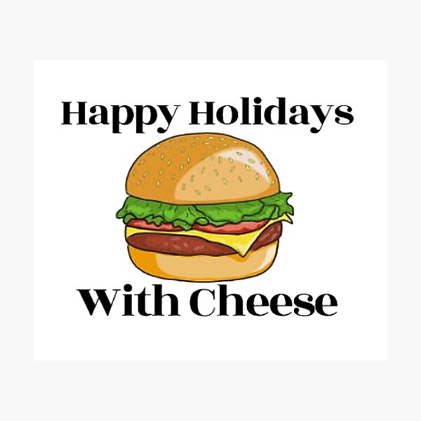 Item preview, Happy Holidays With Cheese designed and sold by NancyArtDesigns.