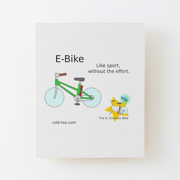e-bike Wood Mounted Print