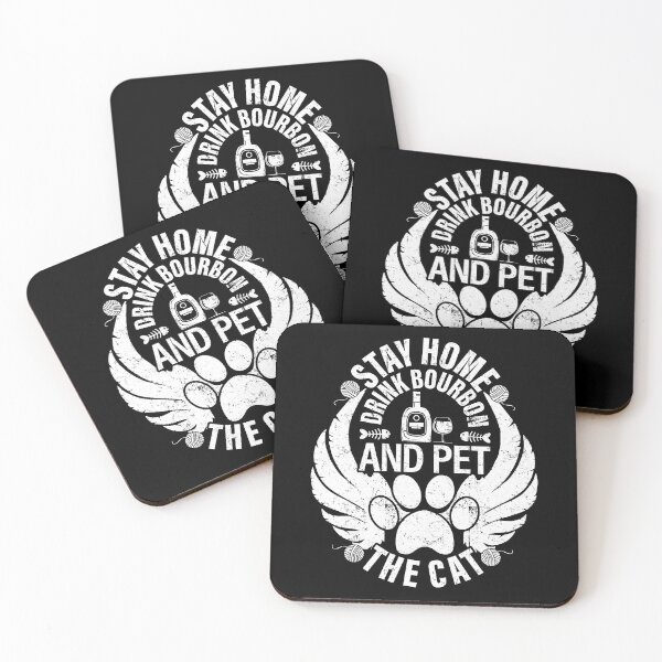 Item preview, Stay Home Drink Bourbon And Pet The Cat Love designed and sold by GravitiTees.
