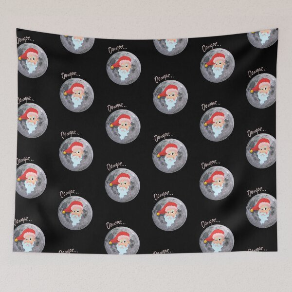 Item preview, Santa on the moon designed and sold by Misschemical.