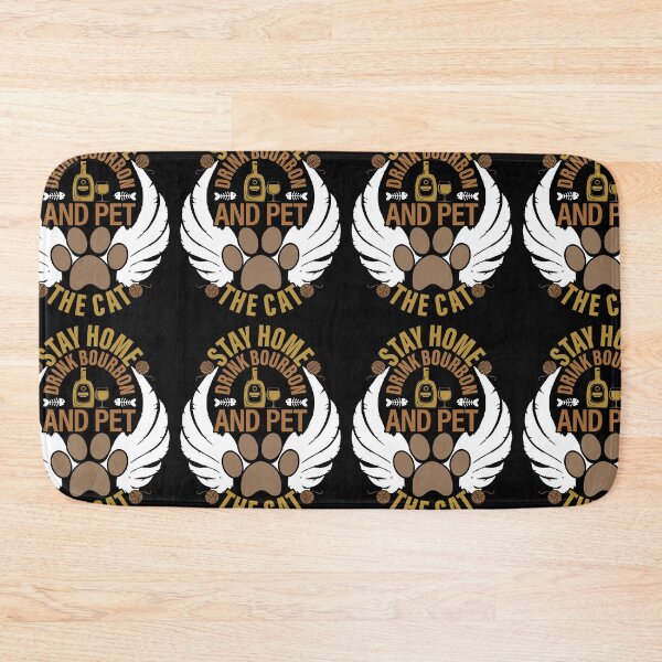 Item preview, Stay Home Drink Bourbon And Pet The Cat Lover designed and sold by GravitiTees.