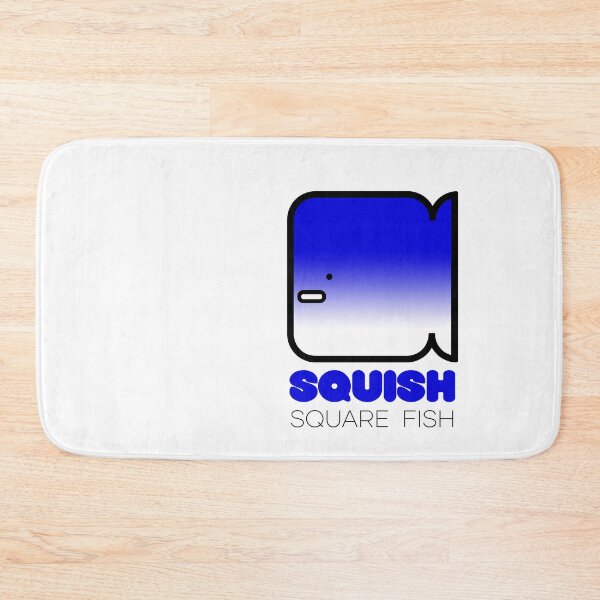 Item preview, Fun Fish Squish Square Fish Blue designed and sold by Quooki.