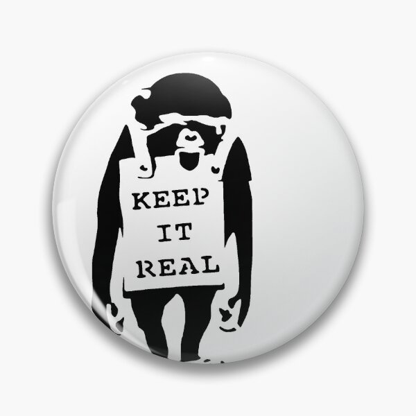Item preview, Keep It real Chimp designed and sold by WE-ARE-BANKSY.
