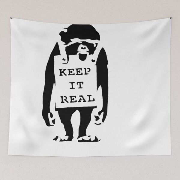 Item preview, Keep It real Chimp designed and sold by WE-ARE-BANKSY.
