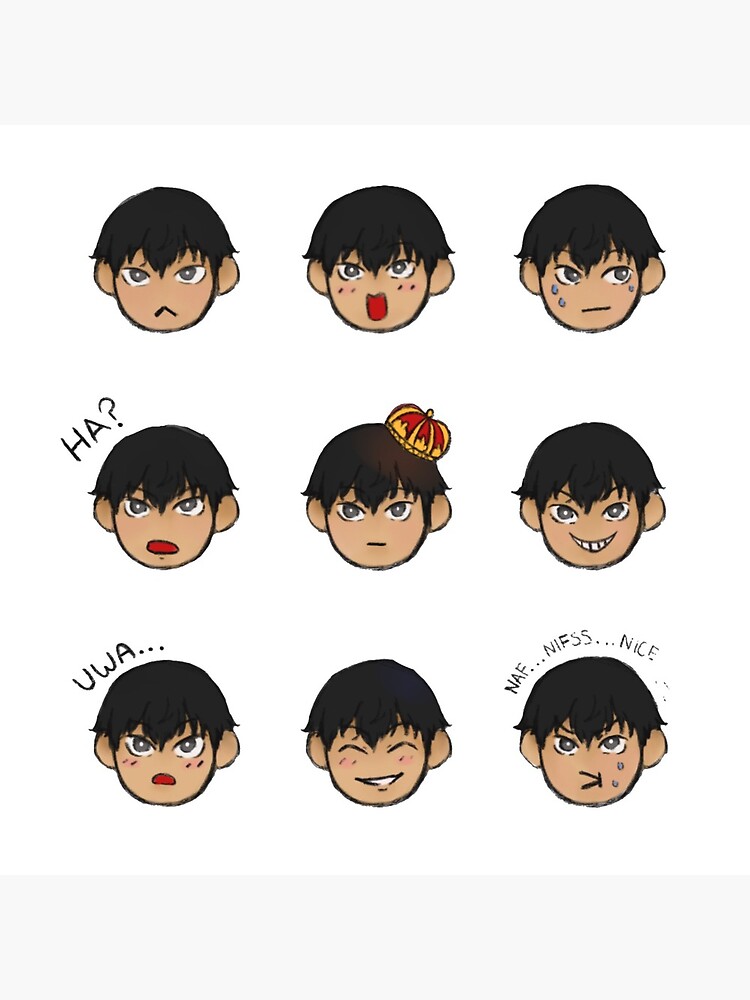 Kageyama Tobio Haikyuu Emotes Photographic Print By Sliceofbrie