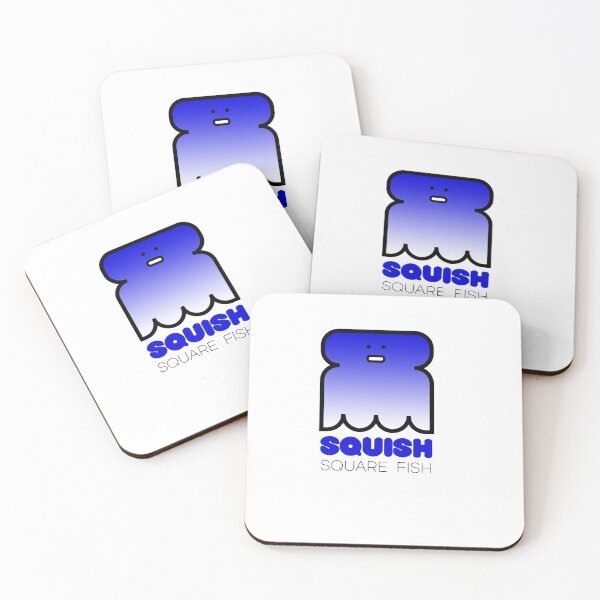 Item preview, Fun Fish Squish Square Fish Blue designed and sold by Quooki.