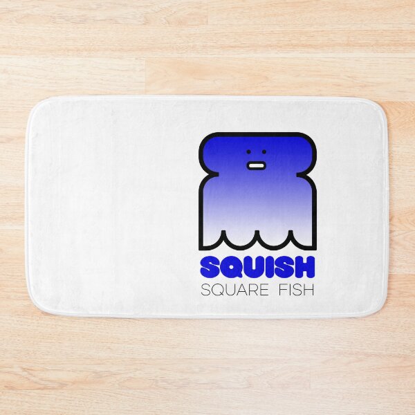 Item preview, Fun Fish Squish Square Fish Blue designed and sold by Quooki.