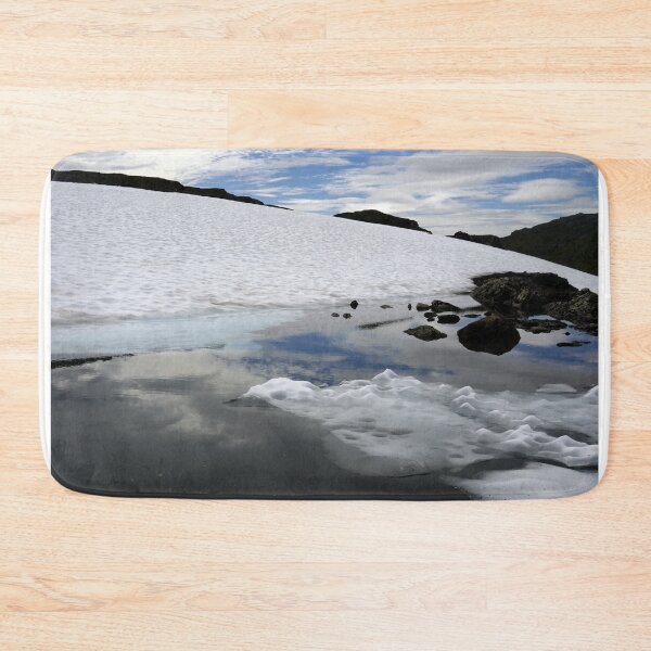 Item preview, Clouds Reflecting in a Snowmelt Pond in Norway designed and sold by AWomanAfoot.
