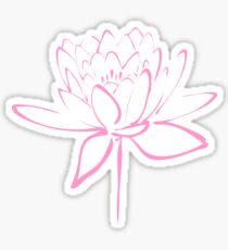 Lotus Flower Calligraphy (Pink) Sticker