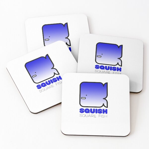 Item preview, Fun Fish Squish Square Fish Blue designed and sold by Quooki.