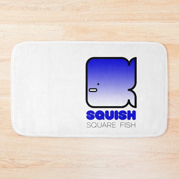 Item preview, Fun Fish Squish Square Fish Blue designed and sold by Quooki.