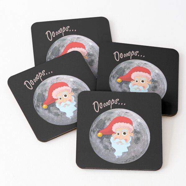 Item preview, Santa on the moon designed and sold by Misschemical.
