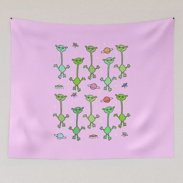 Item preview, Cute and Colorful Cartoon Alien Pattern (pink) designed and sold by Davey's Designs.