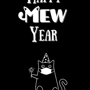 Artwork thumbnail, Happy Mew Year (black) by ElectricFangs