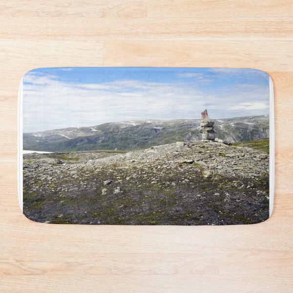 Item preview, A Cairn Trail Marker on a Hiking Path in the Norwegian Mountains designed and sold by AWomanAfoot.